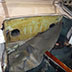BEFORE restoration back seat 1970 Mercedes 280SL Convertible
