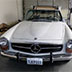 BEFORE restoration front view 1970 Mercedes 280SL Convertible